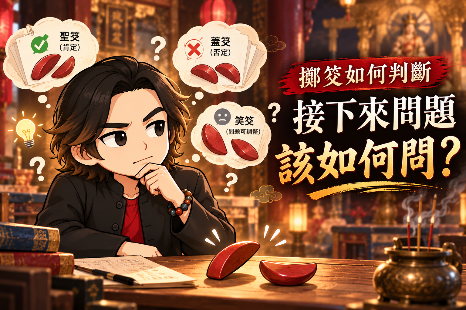擲筊如何判斷接下來問題該如何問？